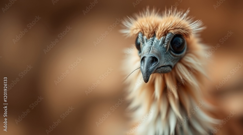 Curious Bird Portrait: A close-up portrait of a fluffy, brown and blue bird with striking dark eyes. The bird stares directly at the camera, seemingly curious about its surroundings. Curious Bird Portrait: A close-up portrait of a fluffy, brown and blue bird with striking dark eyes. The bird stares directly at the camera, seemingly curious about its surroundings.