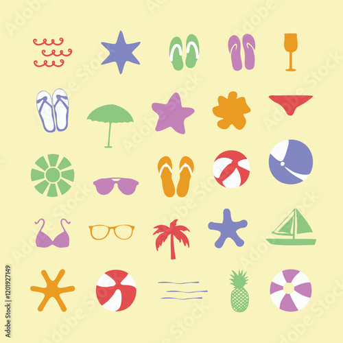 beach playful design element