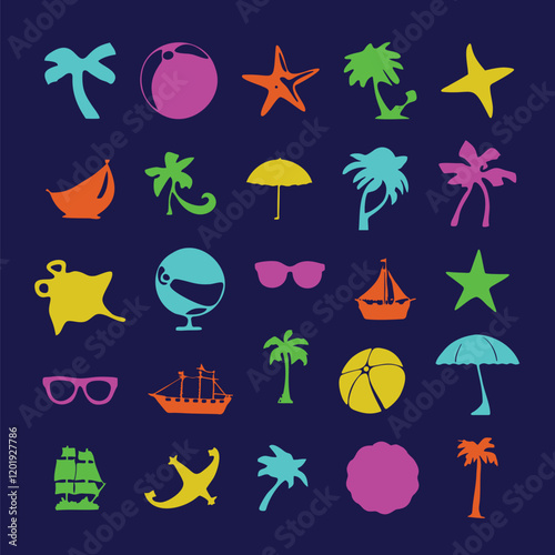 beach playful design element