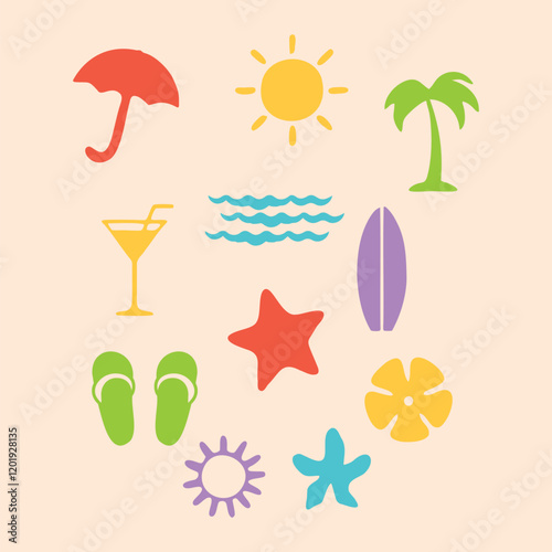 beach playful design element
