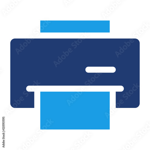 Printer Blue Color Icon