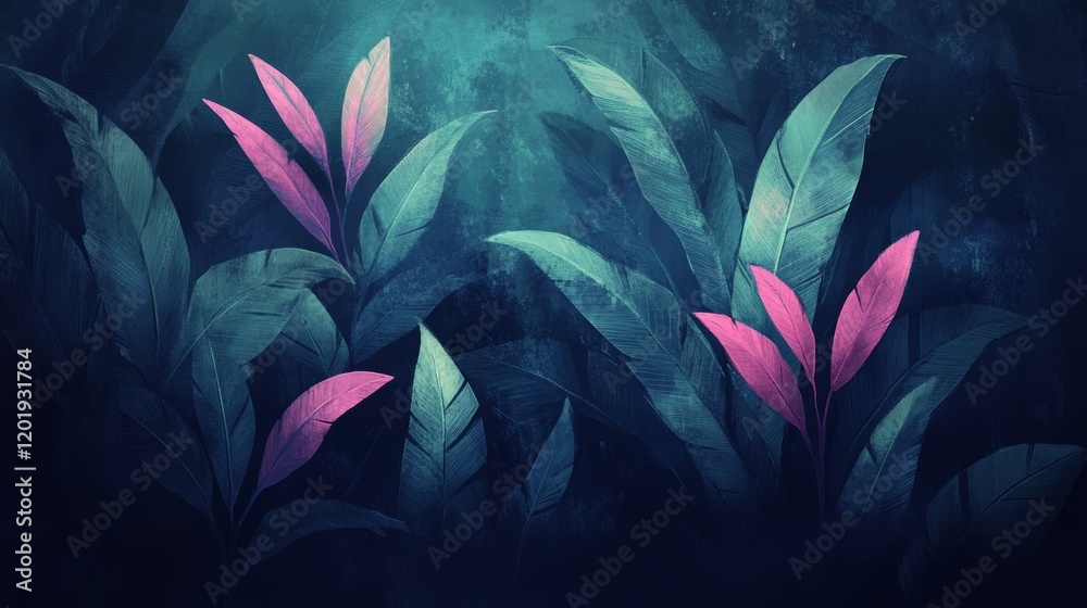 Vibrant leaves with colorful accents in nature. Vibrant leaves with colorful accents in nature.