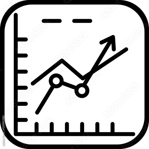 Line graph Icon style