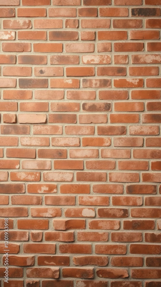 Brick wall background with weathered red bricks for textured look, structure, background, interior Brick wall background with weathered red bricks for textured look, structure, background, interior