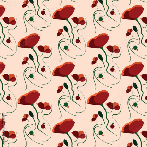 Seamless vector floral pattern