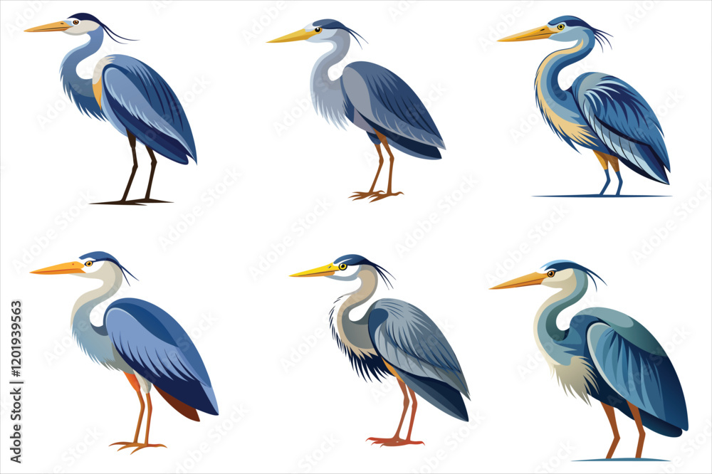 Obraz premium heron vector art with white background