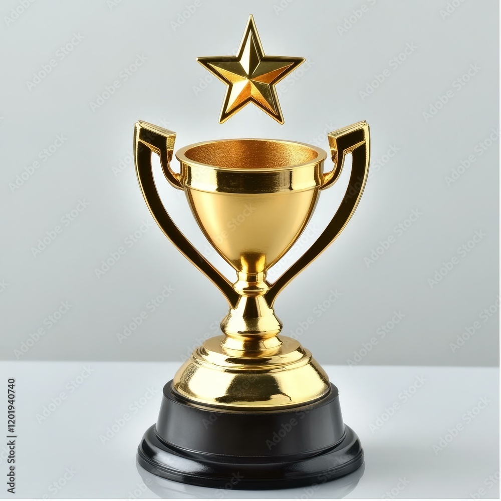 Golden Trophy with Star Award Golden Trophy with Star Award