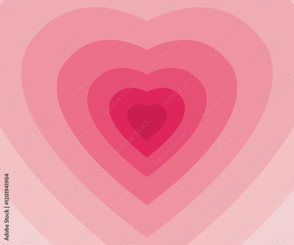 love shape one by one blanding colour background ,happy valentines day. love shape one by one blanding colour background ,happy valentines day.