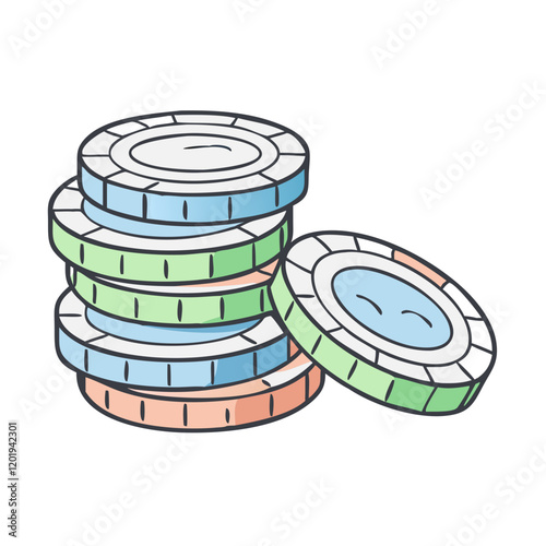 stack of poker chips icon, stack of poker chips vector illustration-simple illustration of stack of poker chips, perfect for stack of poker chips logos and icons