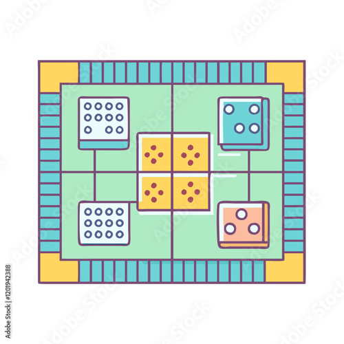 tabletop gaming mat icon, tabletop gaming mat vector illustration-simple illustration of tabletop gaming mat, perfect for tabletop gaming mat logos and icons