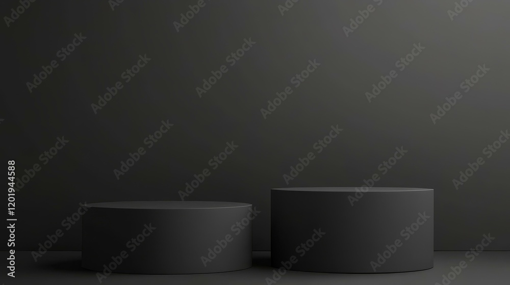 Dark Gray Cylindrical Display Stands Dark Gray Cylindrical Display Stands