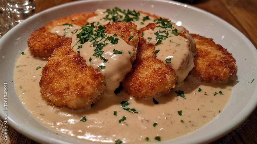 Scrumptious Crispy Food with Creamy Sauce - A Culinary Delight Scrumptious Crispy Food with Creamy Sauce - A Culinary Delight