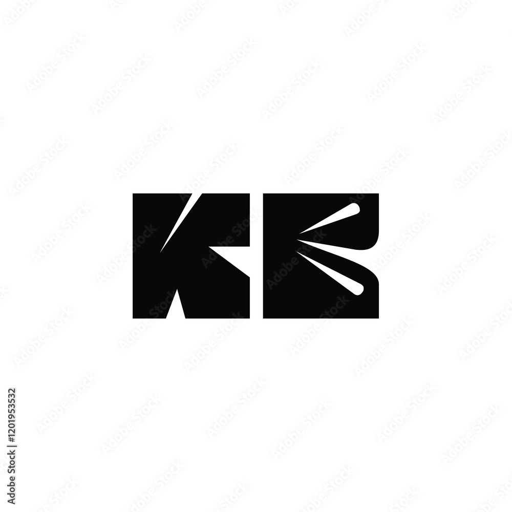 KB monogram logo design letter text name symbol monochrome logotype alphabet character simple logo