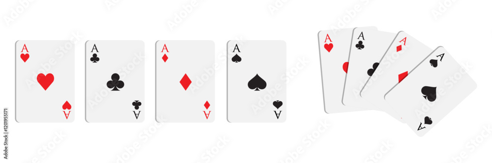 Obraz premium Playing card suit symbols in a classic design. Perfect for games, casinos, poker themes, and graphic projects related to card games.