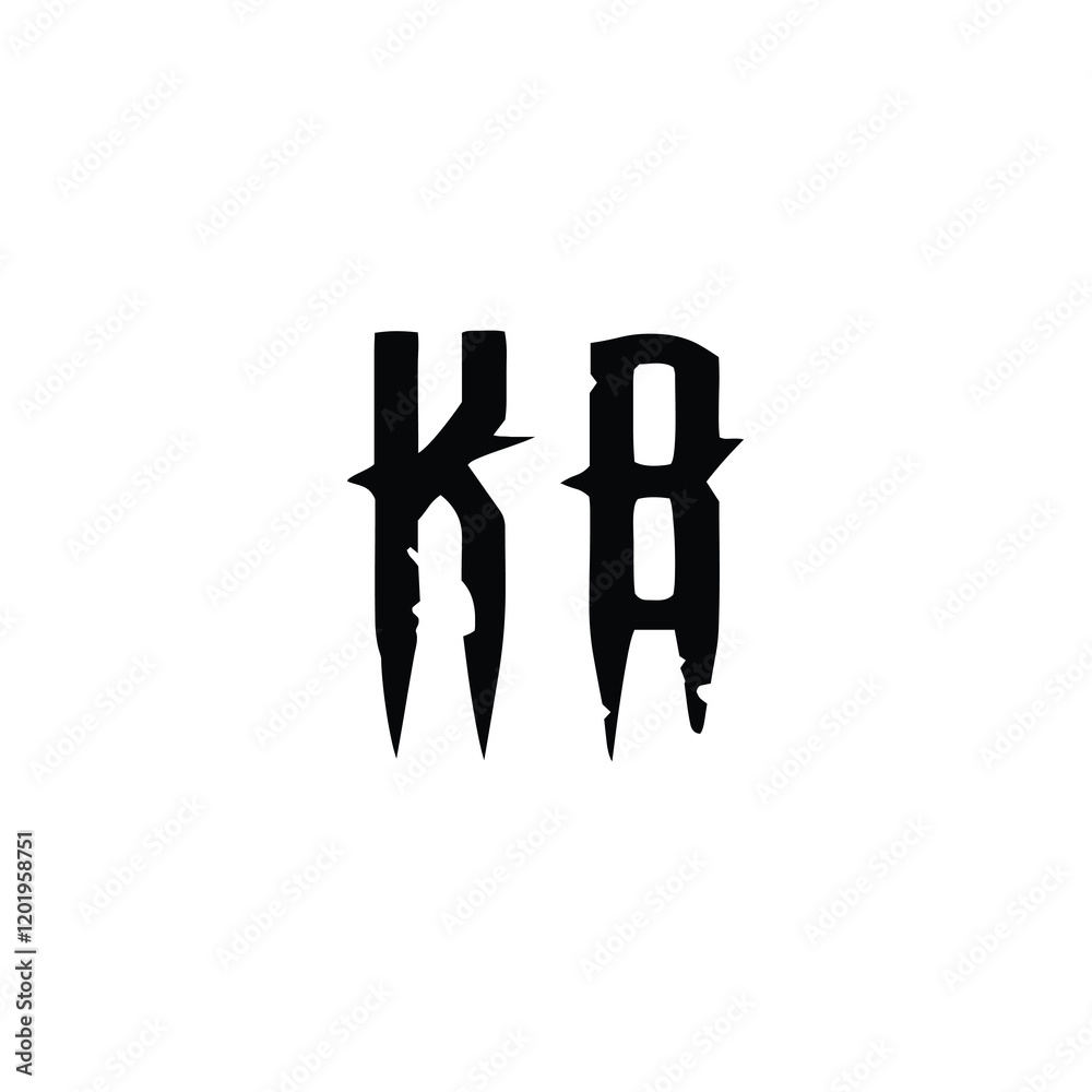 KB monogram logo design letter text name symbol monochrome logotype alphabet character simple logo KB monogram logo design letter text name symbol monochrome logotype alphabet character simple logo