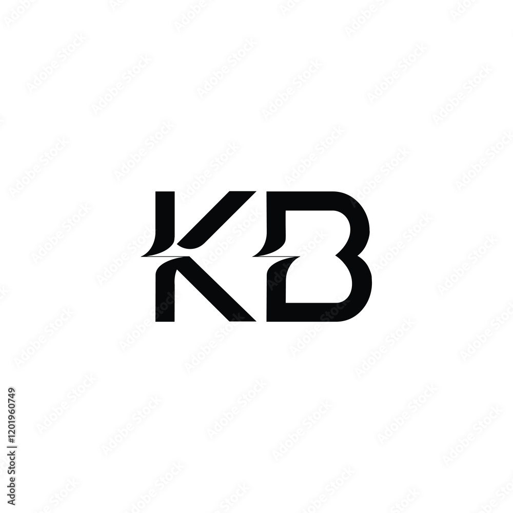 KB monogram logo design letter text name symbol monochrome logotype alphabet character simple logo