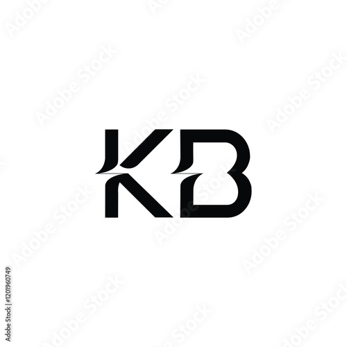 KB monogram logo design letter text name symbol monochrome logotype alphabet character simple logo