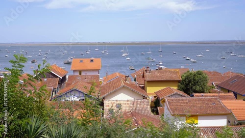 small colorful coastal fishing village in the Bassin de Arcachon Cap Ferret