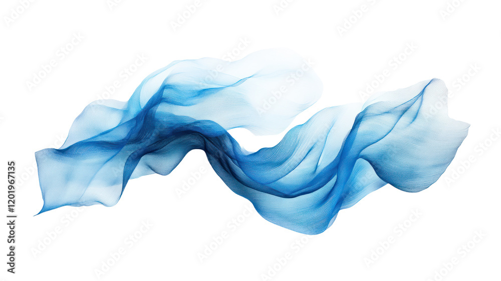 A beautiful flow of translucent blue fabric waves, creating a calming and serene effect, perfect for backgrounds or artistic designs. A beautiful flow of translucent blue fabric waves, creating a calming and serene effect, perfect for backgrounds or artistic designs.
