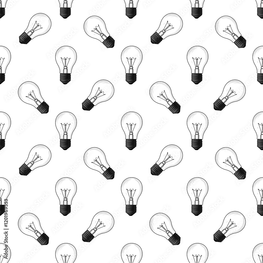 Naklejka premium Green Revolution Large Seamless Pattern on White Background
