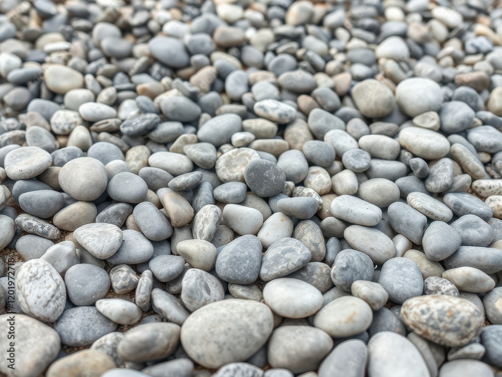 Smooth Pebbles on Shoreline Smooth Pebbles on Shoreline