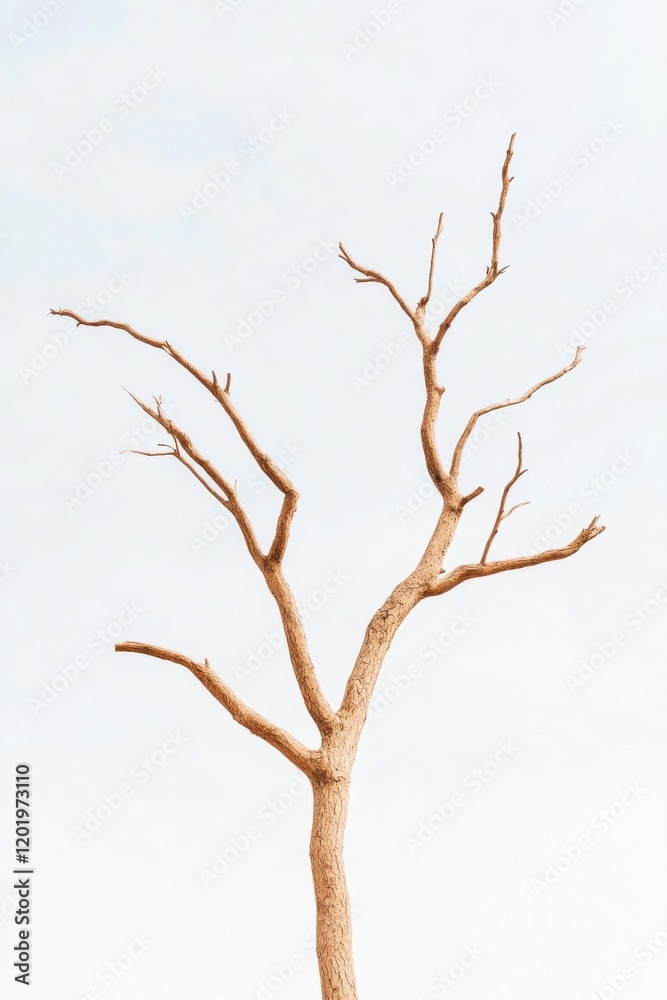 Bare branches reach for the sky, reflecting the struggle for growth in an unforgiving world Bare branches reach for the sky, reflecting the struggle for growth in an unforgiving world