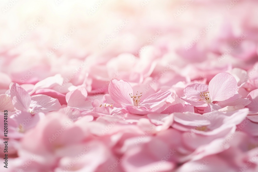 Serene Elegant Scene with Soft Pink Petals Serene Elegant Scene with Soft Pink Petals