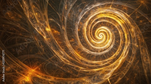 Dynamic movement in spiral patterns abstract setting digital art inspiring energy vivid colors dynamic background photo