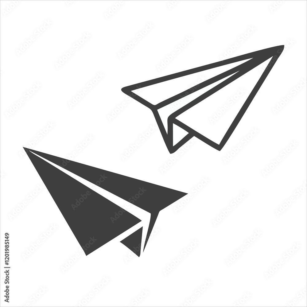 Paper plane icon isolated on white background. Paper plane icon simple sign. Paper plane icon trendy and modern symbol for graphic and web design. Paper plane icon isolated on white background. Paper plane icon simple sign. Paper plane icon trendy and modern symbol for graphic and web design.