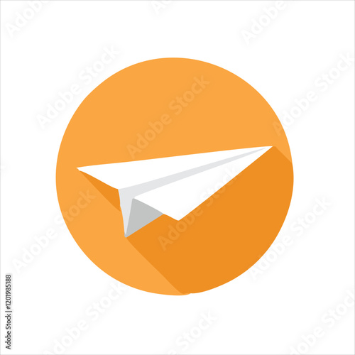 Paper plane icon isolated on white background. Paper plane icon simple sign. Paper plane icon trendy and modern symbol for graphic and web design.