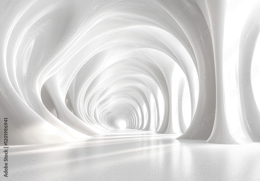 Ethereal Abstract Architecture with Smooth Curves Featuring Bright White Interior and Soft Light Enhancing Depth and Space in Futuristic Design Concept Ethereal Abstract Architecture with Smooth Curves Featuring Bright White Interior and Soft Light Enhancing Depth and Space in Futuristic Design Concept