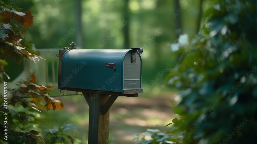 mailbox in the street,generative ai illustration mailbox in the street,generative ai illustration