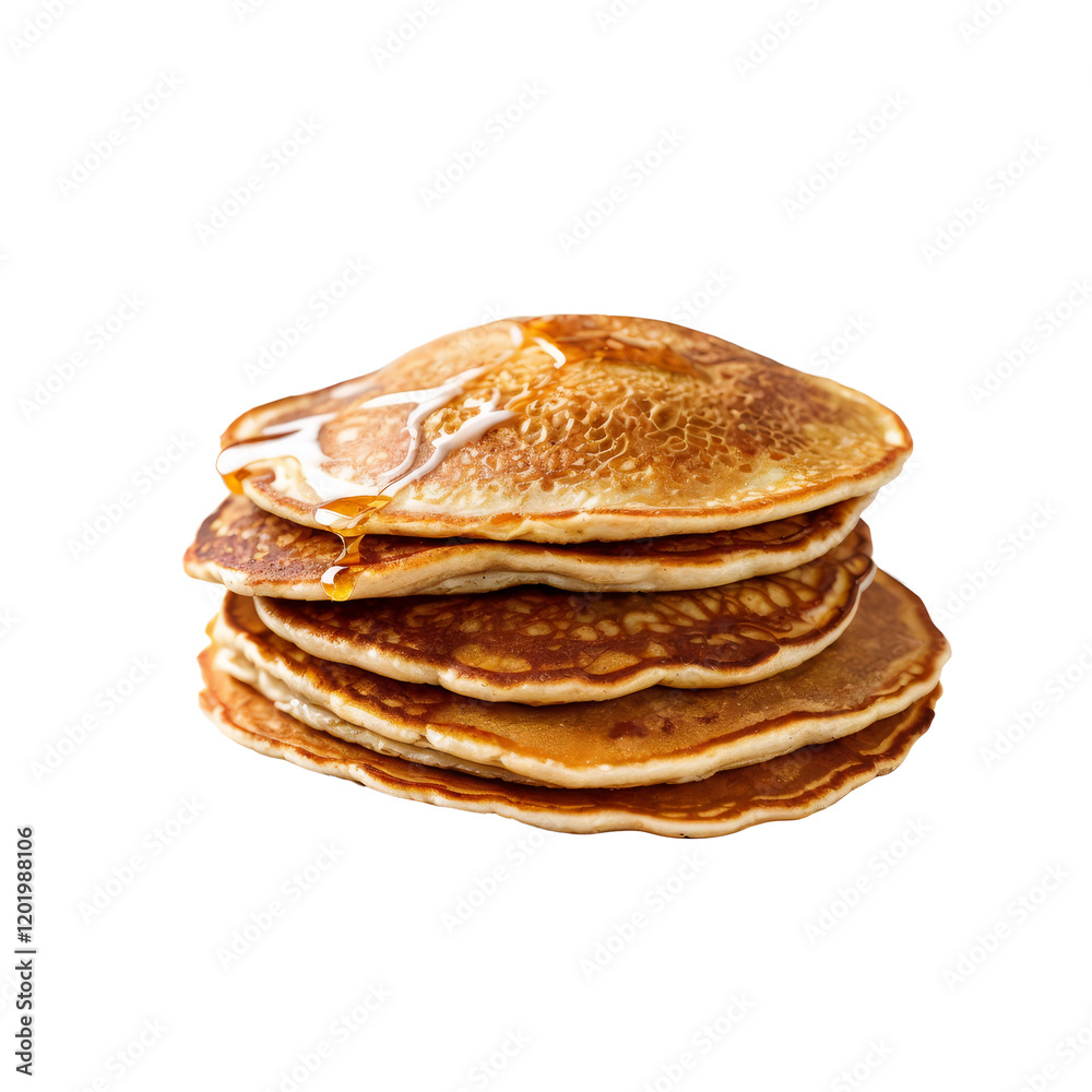 Golden Stack of Pancakes: A mouthwatering stack of golden brown pancakes, drizzled with warm maple syrup, ready to be devoured. The perfect image for breakfast, brunch, or sweet treats. Golden Stack of Pancakes: A mouthwatering stack of golden brown pancakes, drizzled with warm maple syrup, ready to be devoured. The perfect image for breakfast, brunch, or sweet treats.