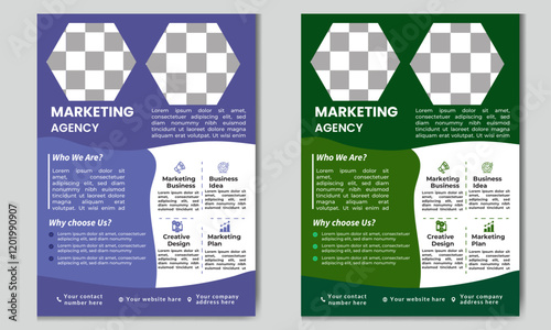Color full corporate business flyer templates design set,  abstract business flyer or business poster template design 
