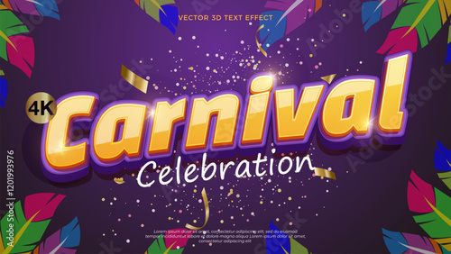 Carnival editable vector text effect