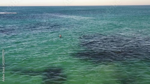 Coastline in St Ives, Cornwall on a sunny day