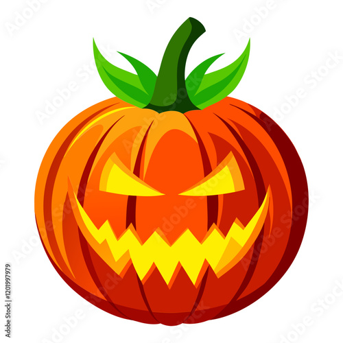 Glowing jack o lantern pumpkin for Halloween