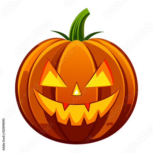 Glowing jack o lantern pumpkin for Halloween