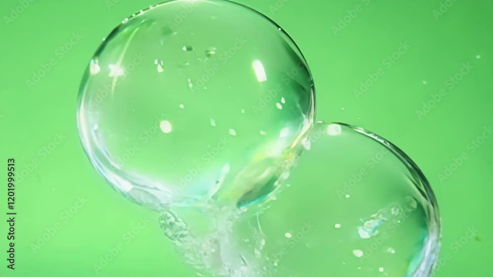 custom made wallpaper toronto digitalA of expanding bubbles lifting off the surface. Green screen chromakey.