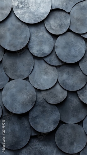 Wallpaper Mural Abstract background of overlapping dark gray circles. Torontodigital.ca