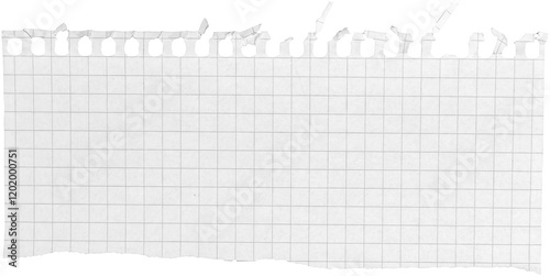 Ripped torn paper piece isolated on transparent background