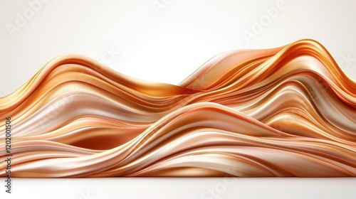 Wallpaper Mural Abstract Flowing Waves in Warm Tones with Soft Curves and Light Torontodigital.ca