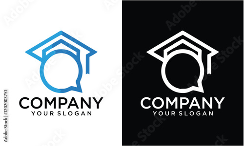 Creative College, Graduate, Campus, Education logo design. and chat logos.
