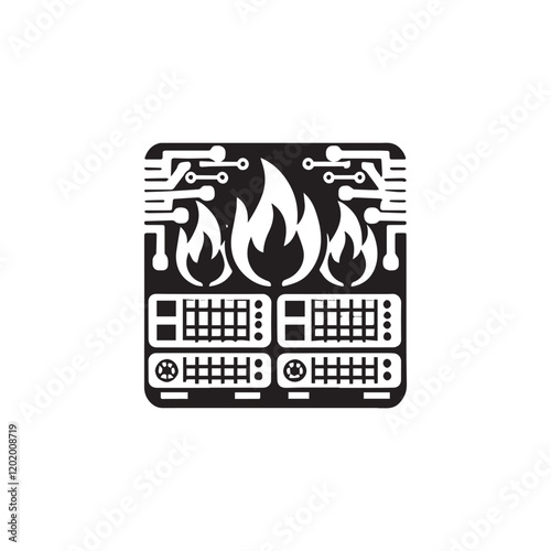 Firewall icon vector design symbol art illustration