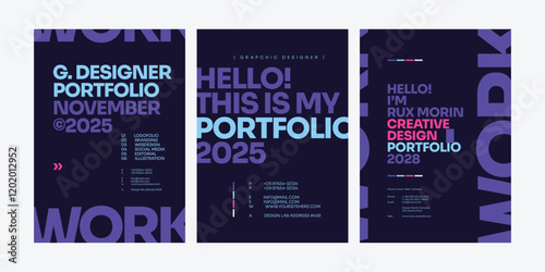 portfolio front cover design for graphic designer