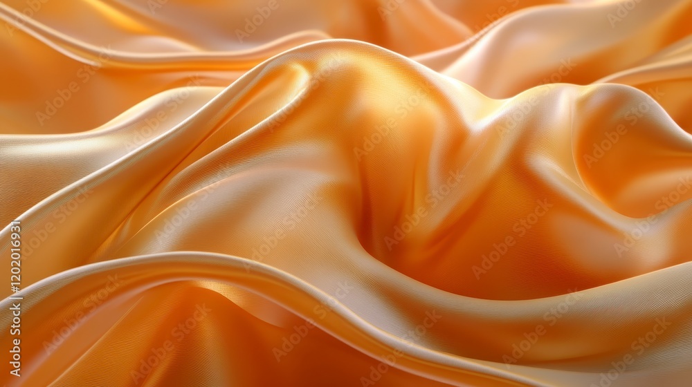 Luxurious Golden Silk Fabric Draped Texture Background Elegant Golden Satin Waves Smooth Textile Luxurious Golden Silk Fabric Draped Texture Background Elegant Golden Satin Waves Smooth Textile