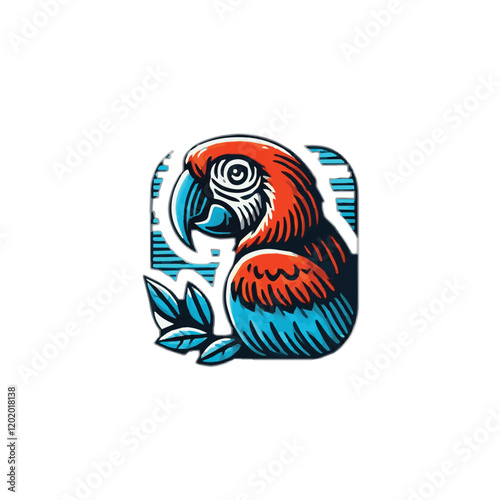 Macaw icon vector symbol design illustration.