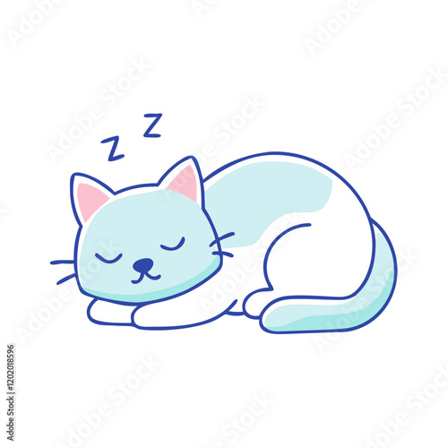 cat napping icon, cat napping vector illustration-simple illustration of cat napping, perfect for cat napping logos and icons