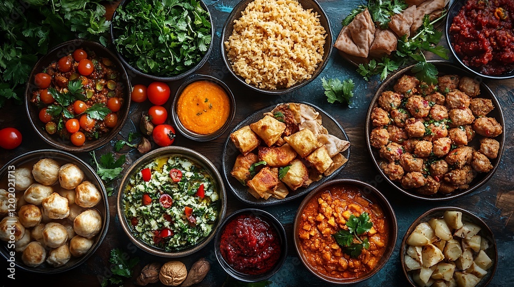 Aromatic Feast: Diverse Cuisine Platter Aromatic Feast: Diverse Cuisine Platter
