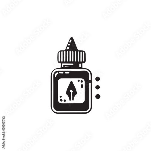 Ink Bottle icon vector design illustration